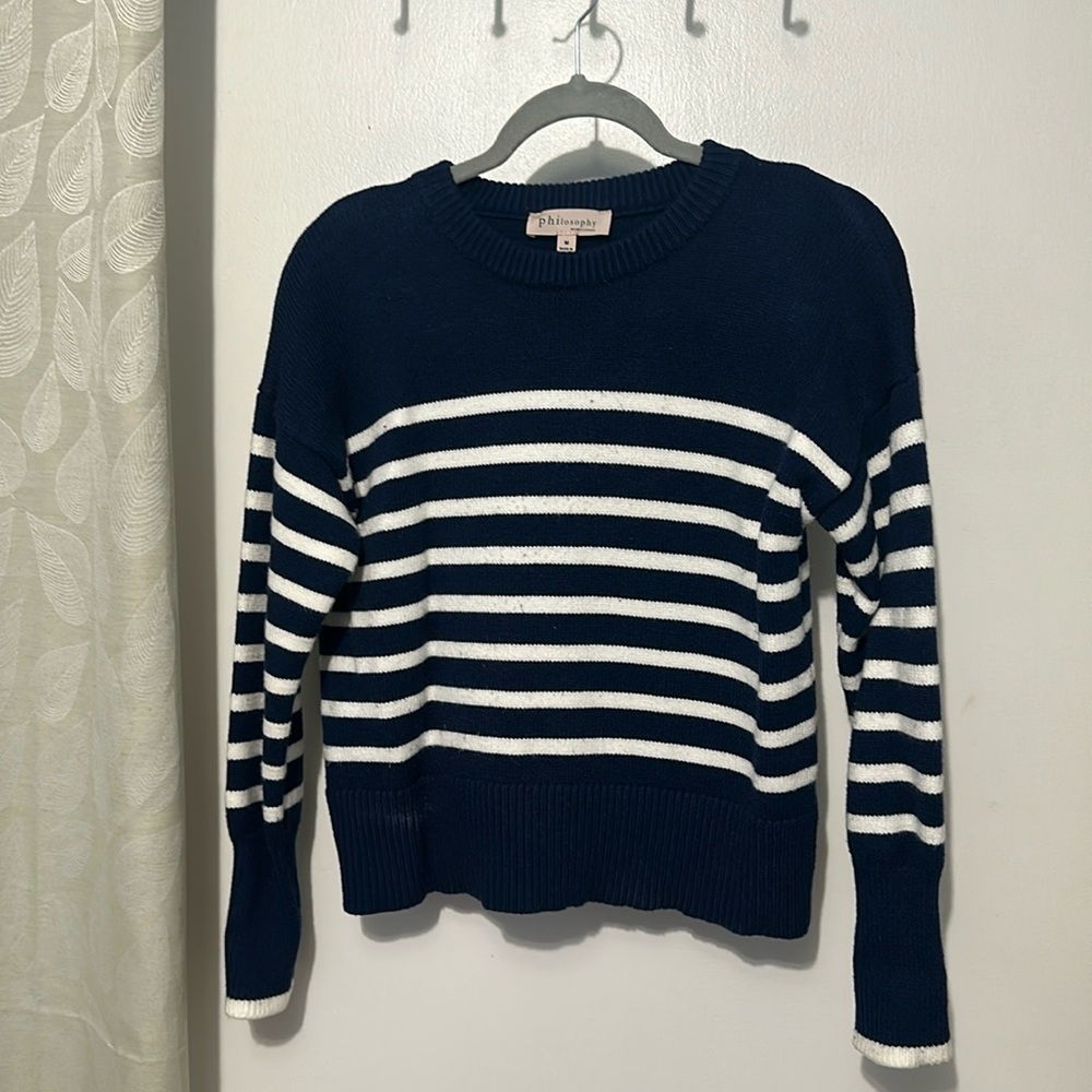 Philosophy Womens Stripped Sweater Size Medium